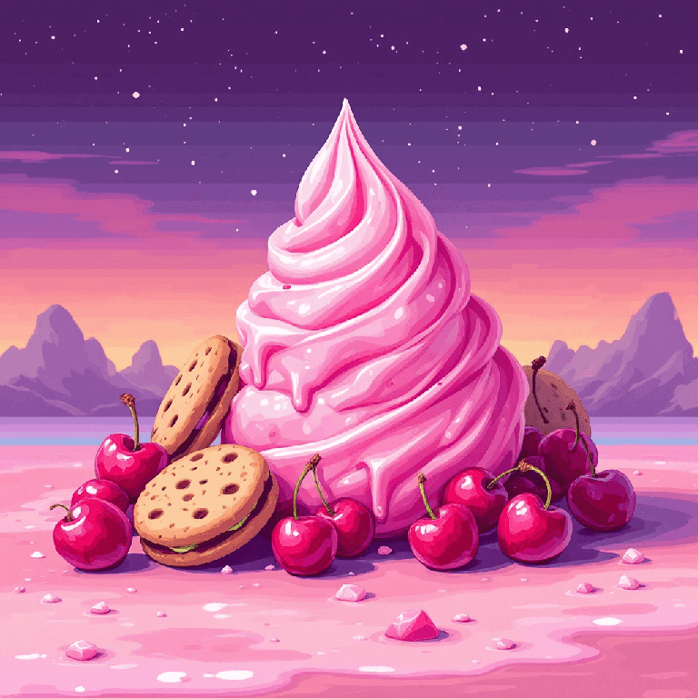 Bubblegum Gelato pixel art